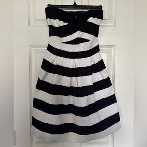 Express Black and White Striped Dress